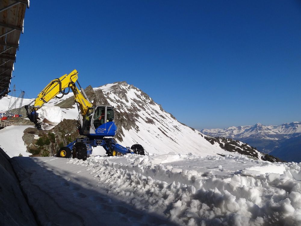 Fotos zum Schreitbaggerarbeiten
