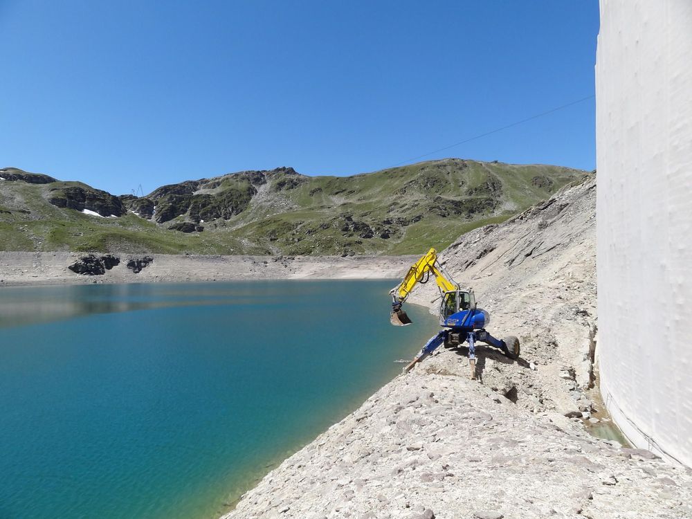 Fotos zum Schreitbaggerarbeiten